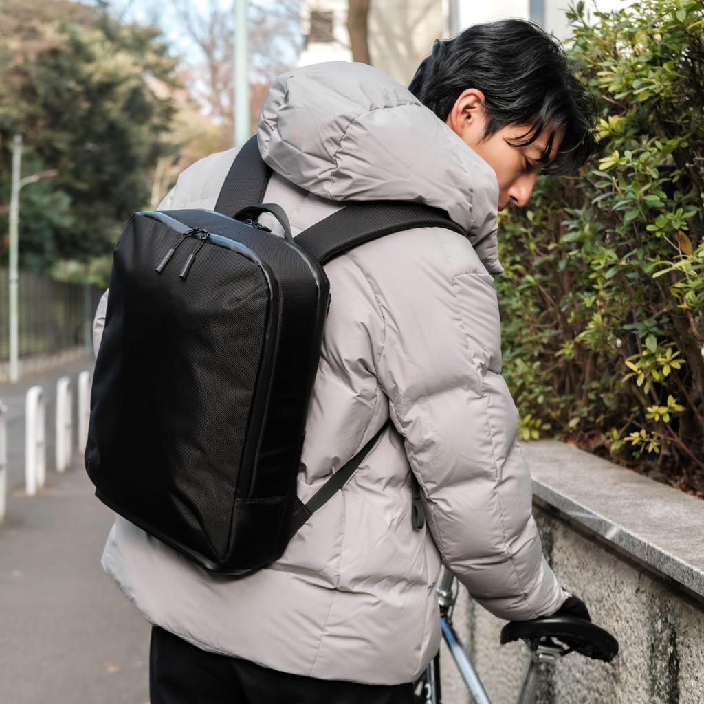 [Ergofinite] THE TOKYO TECHPACK Thin, Lightweight, Compact BackpackBusiness BackpackMatte BlackTYO-T-PA-BK