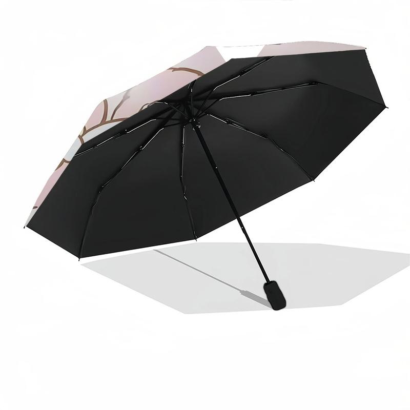 1pc My Melody & Cinnamoroll Automatic Folding Umbrella - Portable 3-Fold Design with Iron Frame for Outdoor Use, Perfect Gift for Fans, Travelers, and