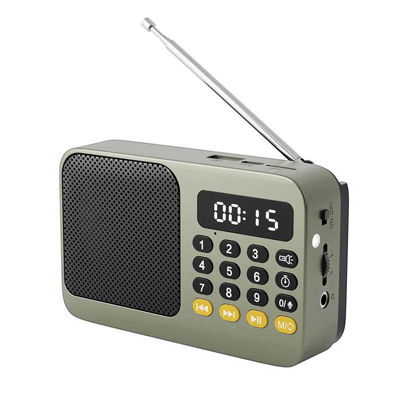 Handheld Rechargeable Digital Usb Mp3 Player Portable Radio Music Player Speaker Devices Supplies With Led Display Radio