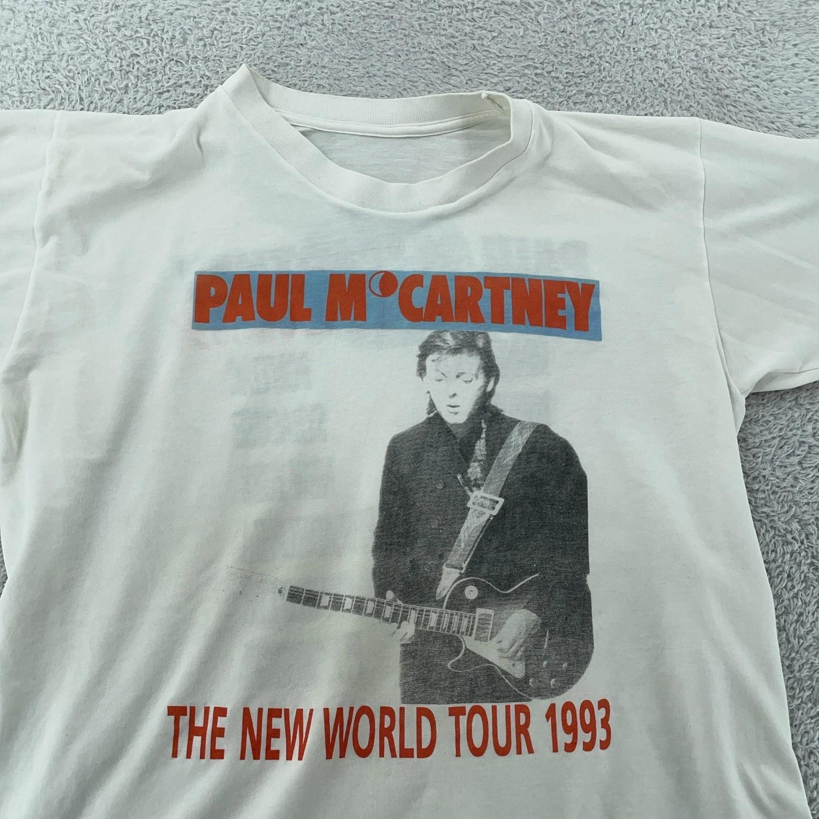 

Vintage Paul McCartney World Tour 1993 Concert T-Shirt Mens M/L Beatles Band 90s L