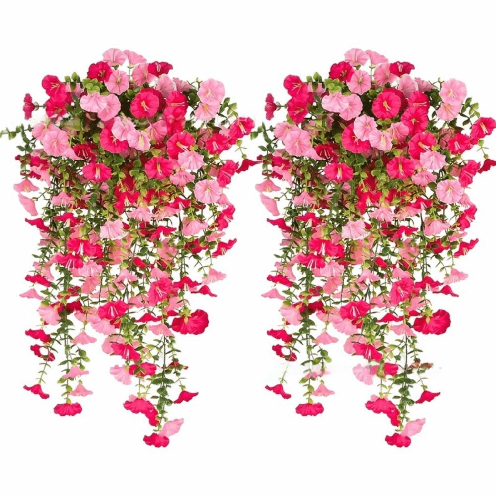 5 Forks Artificial Flower Vine 75cm Artificial Morning Glory Hanging Flower Vine Wall Decor