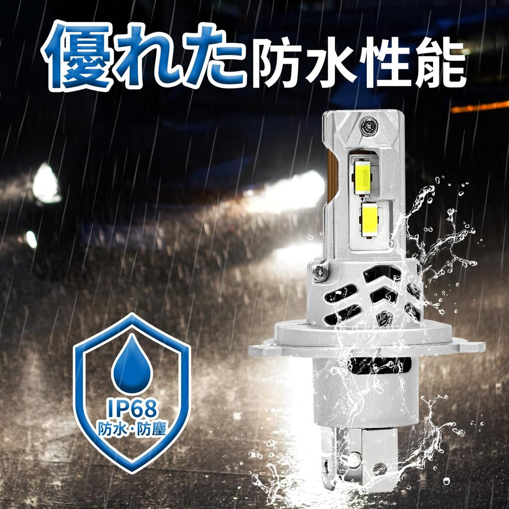Kcyerz H4 LED Headlight, Hi/Lo Switch, Compatible with Vehicle Inspection, CSP Chip, Easy Installation,