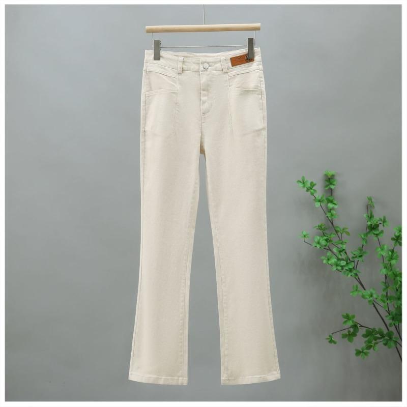 Women's High-Waist Flared Pants Slim Fit Casual Long Trousers