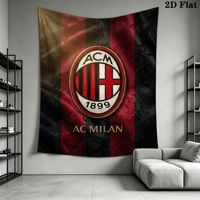 Ac Milan Crest Ornate Background Bedding 1 Duvet Cover 2 Pillowcase Without Core Bedding Set Duvet Cover And Pillowcase