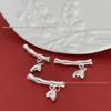 Sterling Silver 999 Bamboo String Bead Versatile Handmade DIY Bracelet Accessory