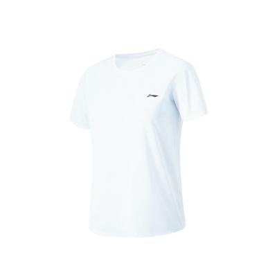 Solid Color Quick-Dry Breathable Round Neck Short Sleeve T-Shirt Women Tops Blue YTSU154-4