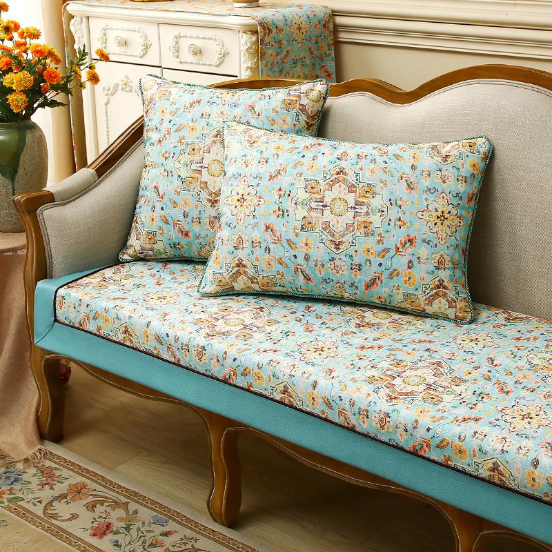 

Нескользящая подушка для дивана, чехол для дивана в стиле ретро, универсальное полотенце для гостиной, чехол для дивана в пасторальном стиле, защита мебели 65x65 Hand towel