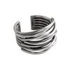 925 Sterling Silver Retro Multi-Layer Wrap Women's Open Ring - Cold Style Fashionable Index Finger Accessory