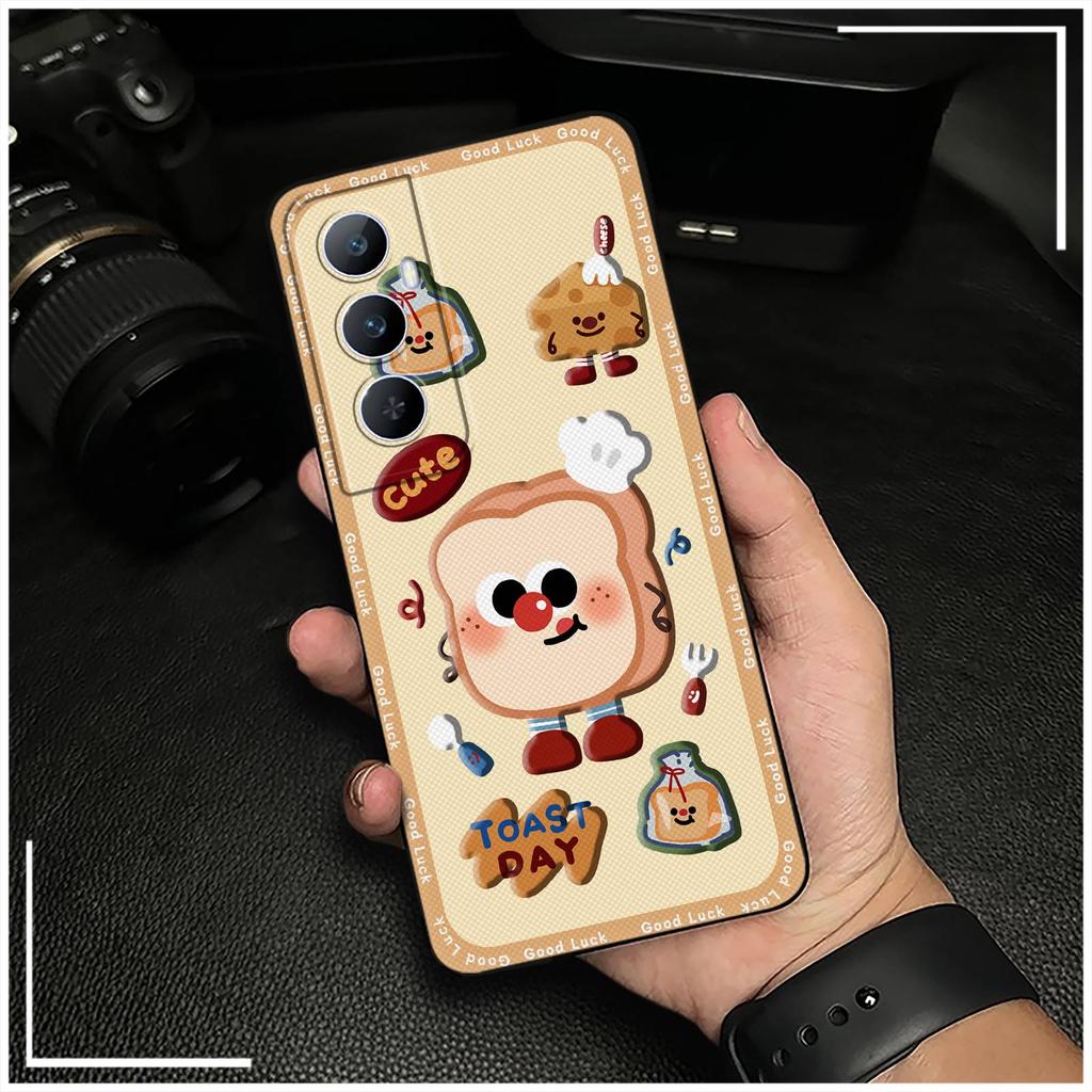 Silicone Back Cover Phone Case For Realme C65 Shockproof Protective Dirt-resistant Phone Pouch Cute Cartoon TPU Graffiti