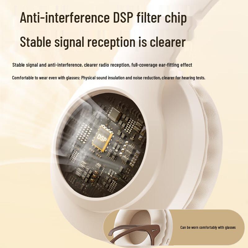 Kewo FM Radio Bluetooth Over-Ear Exam Headphones