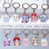 New Hatsune Miku Lolita Animation Soft Cute Acrylic Keychain Decoration Backpack Keychain Small Anime Cartoon Frind Fashion Toys