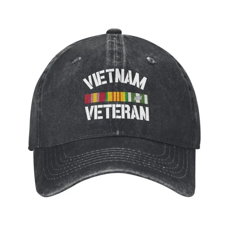 Custom Fashion Cotton Vietnam Veteran Pride Service Ribbon Baseball Cap for Women Unisex Breathable Dad Hat Sports Baseball Cap