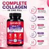 Nutrabud Multi Collagen Complex For Women Men 90 Tablets Hydrolyzed Peptides With Types I II III V X For Skin Hair Joints