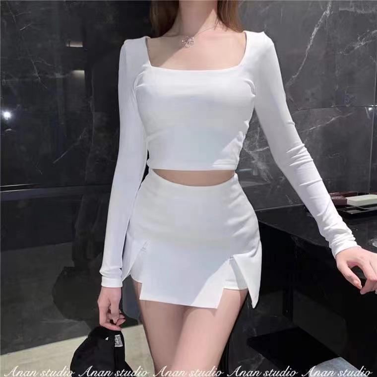 

2024 Celebrity Style Black High Taly A-Line Юбка Брюки С Разрезом Для Женщин - Весна/Лето Повседневный Облегающий Покрой Quadruple Extra Large белый