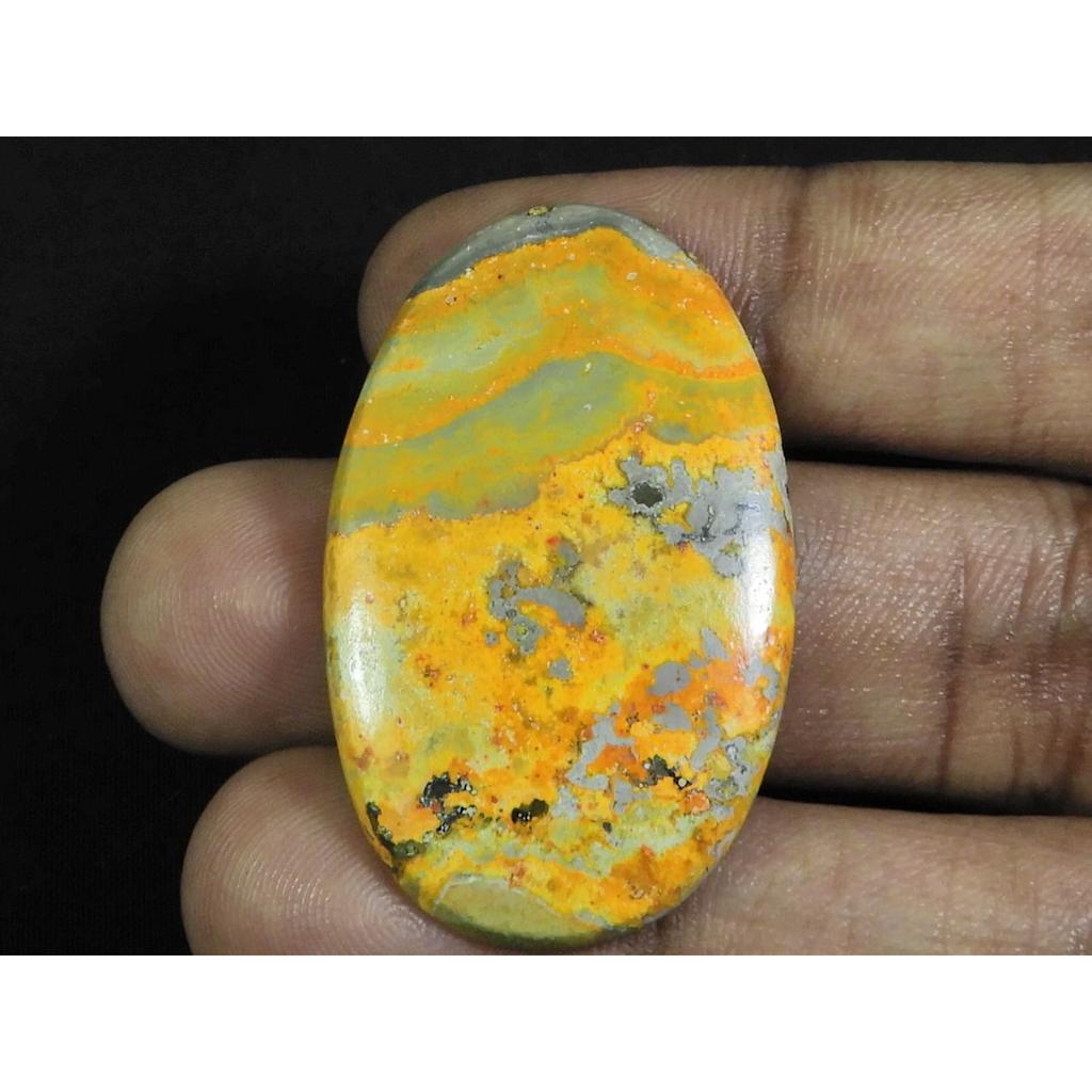 45Cts. Natural Bumble Bee Jasper Oval Cabochon Loose Gemstone 26X42X05 MM D-117