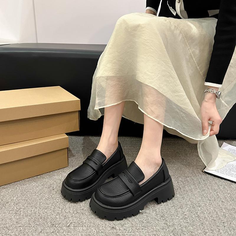 Fashion Womens Loafers Shoes Autumn Round Toe Casual Female Sneakers Flats Slip-on Clogs Platform Fall Summer Comfortable Big Size Dress