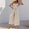 Women's Fashion Casual Summer Spring Colour Block Print Sleeveless High Waist Trousers Jumpsuits & Rompers
