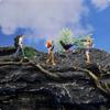 3 Pieces Hiking Figures Painted Mini Hikers Detailed Molded Outdoor Adventure for Landscape,