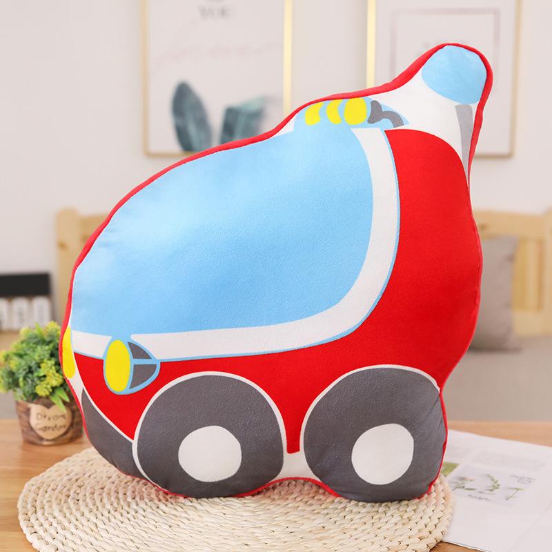 Children Car Pillow Cushion Plush Toy Helicopter Train Fire Truck Doll Ragdoll Boy Girl