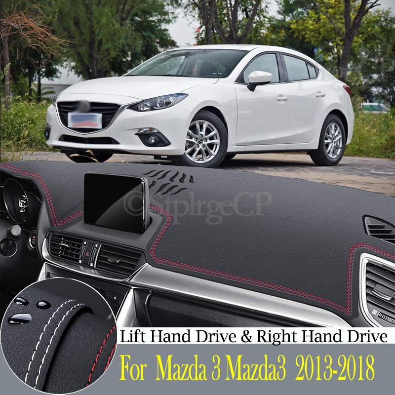 High-quality leather instrument panel protection pad and light-proof pad for Mazda 3 Mazda3 BM 2013-2018 car styling accessories