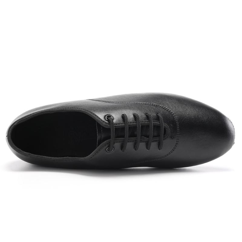 SWDZM Men's Latin Dance Shoes - Leather Lace-up Salsa Tango Ballroom Professional