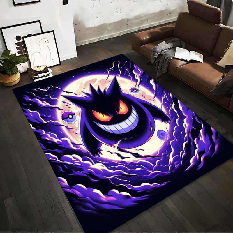

Purple Cartoon Character Pattern Carpet with Spooky Moonlit Design Suitable for use as an anti-slip for living room bedroom sofas 40x60cm( 15x23in )