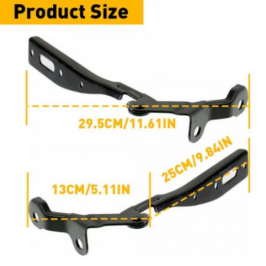 2PC Hood Hinges Left Driver & Right Passenger Side For 2013-17 Honda Accord