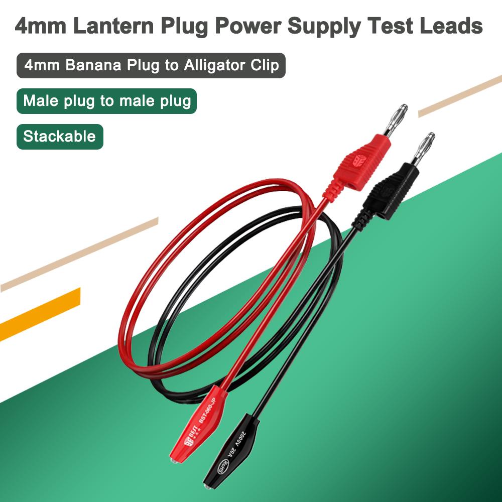 

BEST BST-060-JP Stackable Banana Plug to Alligator Clip Test Leads Type A