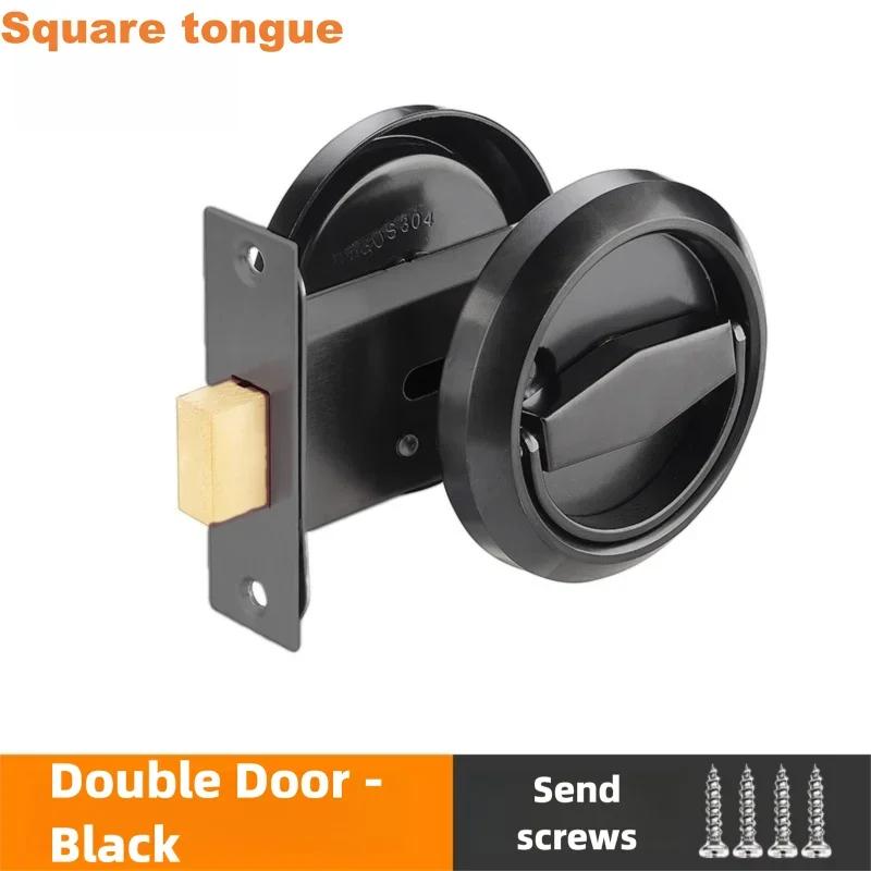 Invisible Recessed Door Lock Stainless Steel Handle Keyless Mechanical Outdoor Fire Proof Home Security Hardware