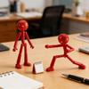 3D Printed Jointed Dummy Action Figure Diy Assembly Movable Robot Red Translucent Toy Model Gift