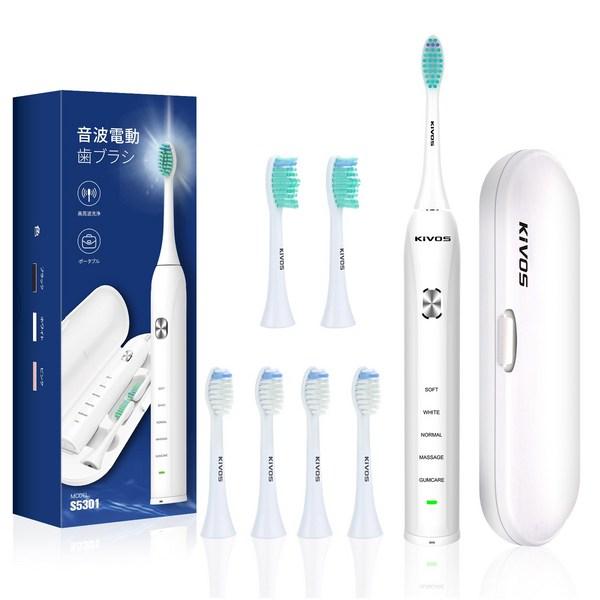 

Kibos Perfect Care Touch Touch Slim Sound Sound Sound Wave Электрическая зубная щетка S53 + Brothers 6P, белый