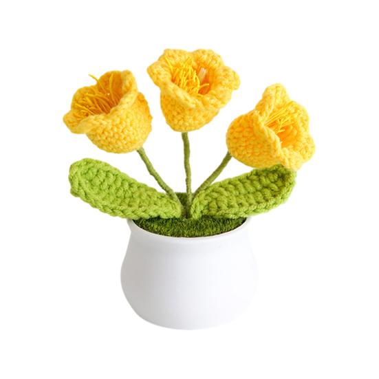 Crocheted Flower Lightweight Ring Yarn 1 Pc