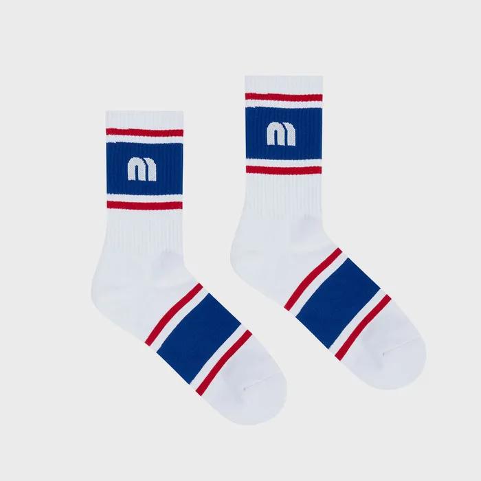 Stripe Middle Socks_White (Men)