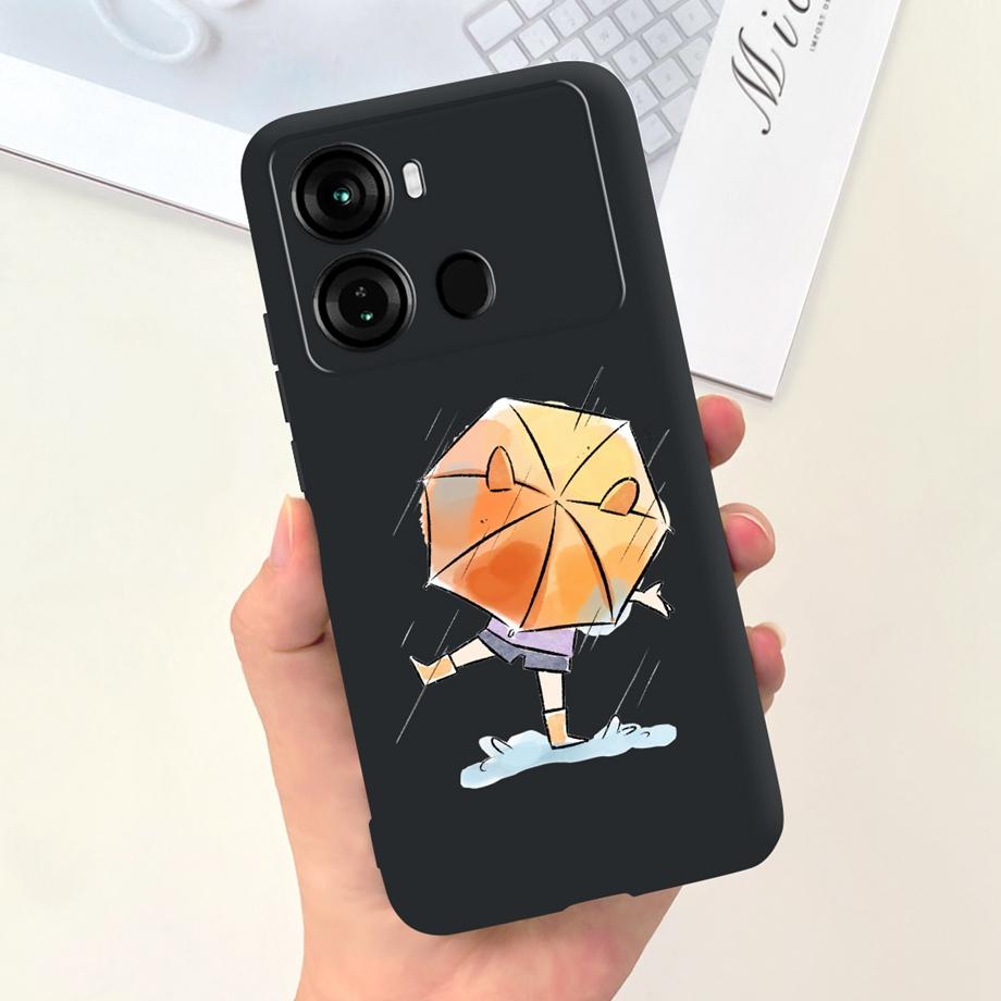 For Itel P40 P40+ P40 Plus Case Luxury Black Soft Silicone Bumper Phone Cover for ITEL P683L P662L Coques Panda Rabbit Goothic