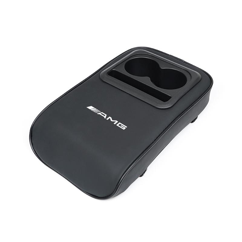 

Car Armrest Box Cushion Leather Soft Pad With Cup Holder For Mercedes Benz AMG W205 W203 W204 W211 W212 W213 W206 W210 W124 W246