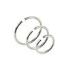 14Pcs/Set Unisex Body Piercing Jewelry Rhinestone Stainless Steel Nose Stud Ring
