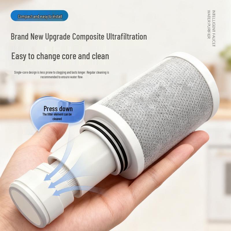 Universal Ultrafiltration Anti-Scale Faucet Water Filter Cartridge - Washable Kitchen Tap Accessory