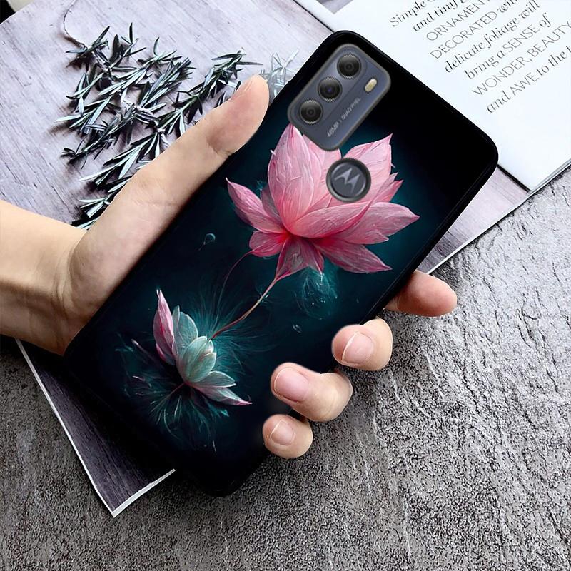 Lotus Flower Phone Case For Moto G84 G22 G32 G42 G52 G62 G53 G72 G60 G60S G100 G10 G20 G30 G13 G50 G 5G G Pure