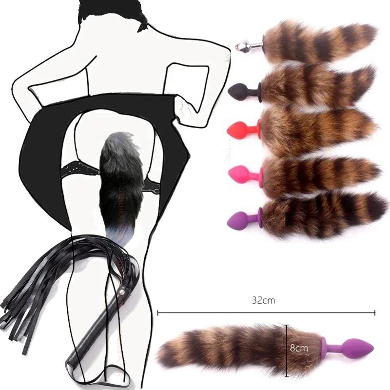 Jucării Sexuale Moi Sălbatice Dop Anal Metalic Coadă Sex Coadă de Vulpe Dop Anal Erotic Jucării Anus Pentru Adult Coadă Flirt Cosplay Accesoriu