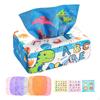 Busy Pull Tissues Game Toy Sensory Crinkle Scarves for Fine Motor Skill