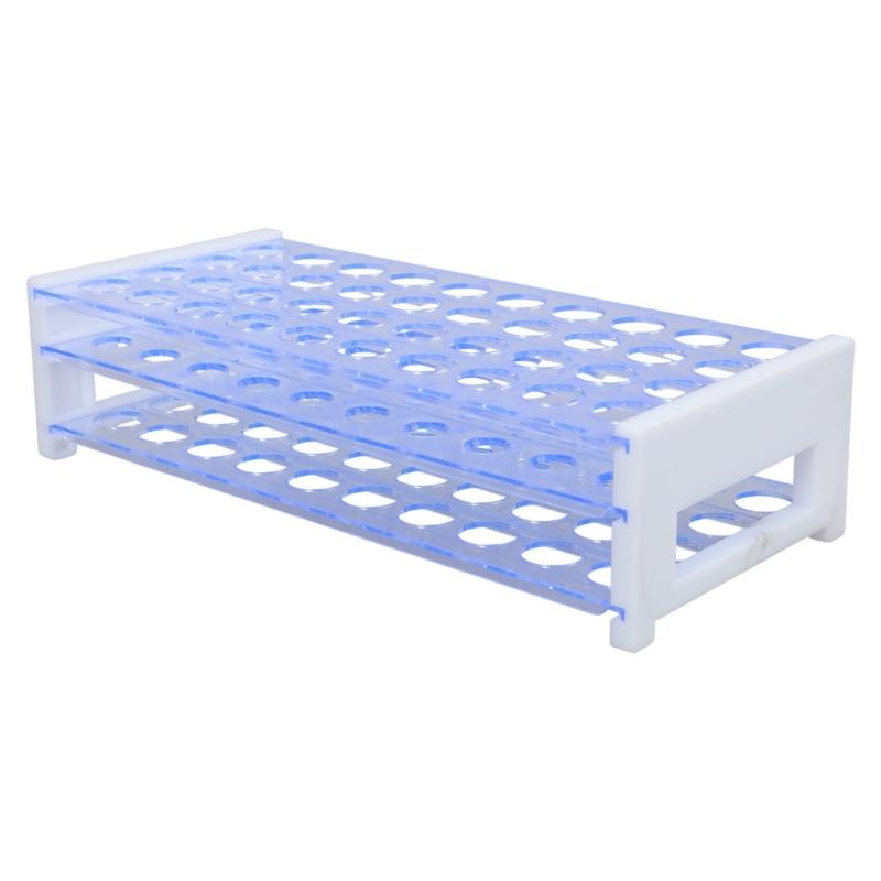 Functional 3 Layer Blue Test Tube Rack Sturdy Blue Plastic Test Tube Organizers 3 Layer Laboratory Storage Solution