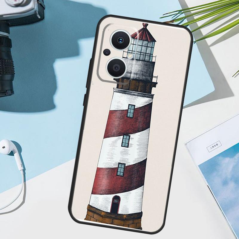 Abstract art highway lighthouse Cover For OPPO Reno 13 F 14 10 11 12 Pro 12F 11F 14F 7 8 Lite OPPO Find X8 X6 X5 X9 Pro Case