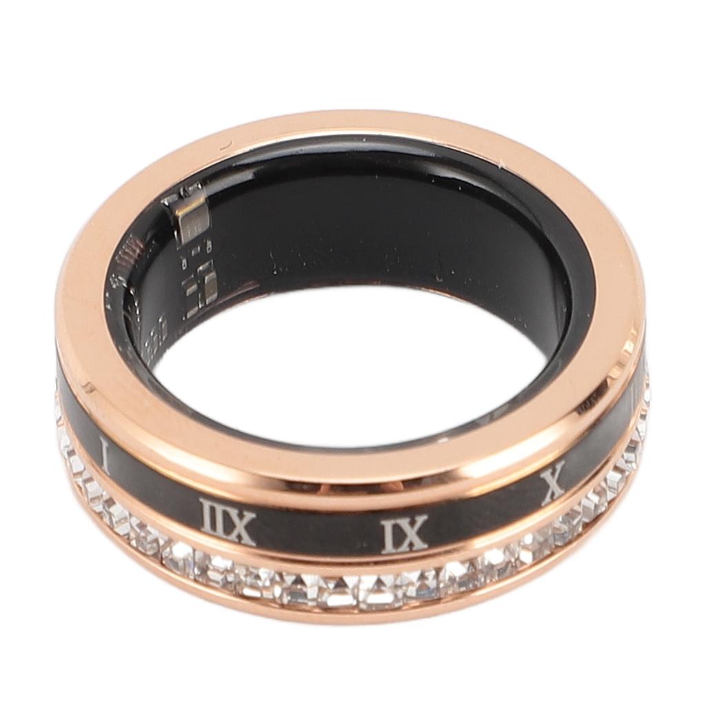 Pierścionek Smart z Cyrkoniami Wodoodporny IP68 Monitorowanie Sportu Liczenie Kroków Pierścionek Smart BT z