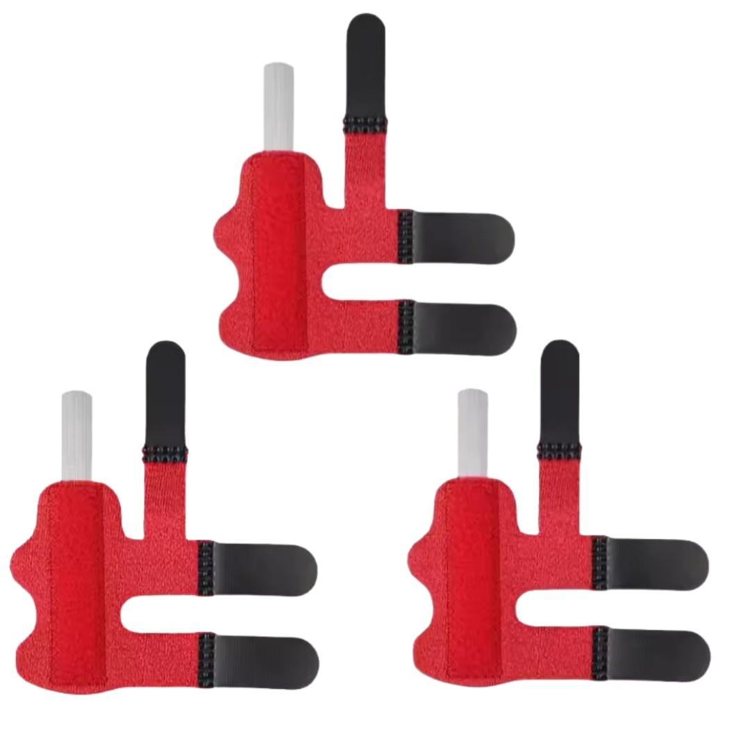 

3Pcs Adjustable Finger Fixation Strap With Aluminum Strip Finger Fixing Band Straighten Brace Finger Splint Corrector Support One Size Fits All