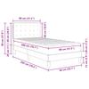 Bed Frame with Mattress and Headboard Blue 80 x 200 cm Fabric