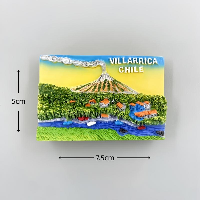

Chile Fridge Magnets Moai Statues Easter Island Villarrica Volcano Fridge Stickers Home Decoration Wedding Gifts