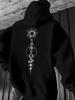 Men's Fashion Print Hoodie - Casual Pullover with Kangaroo Pocket, Drawstring Hood, and Geometric