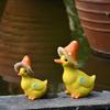 Mushroom Straw Hat Small Yellow Duck Silicone mold  Animal Duck Decor Statues Outdoor Courtyard Garden Landscape Home Decor