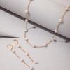 3Pcs/Set Korean Gold Color Pearl Choker Necklace Earring Set For Women Elegant Imitation Pearl Beads Clavicle Chain Zircon 2026