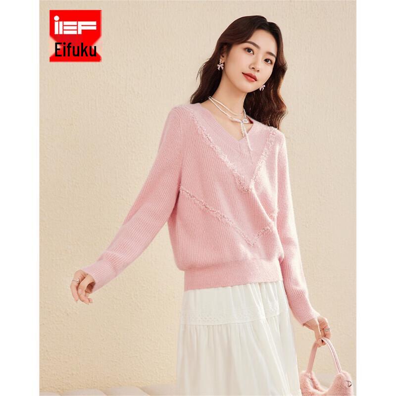 

IEF Women s Fall Korean Style V-Neck Knit Sweater One Size